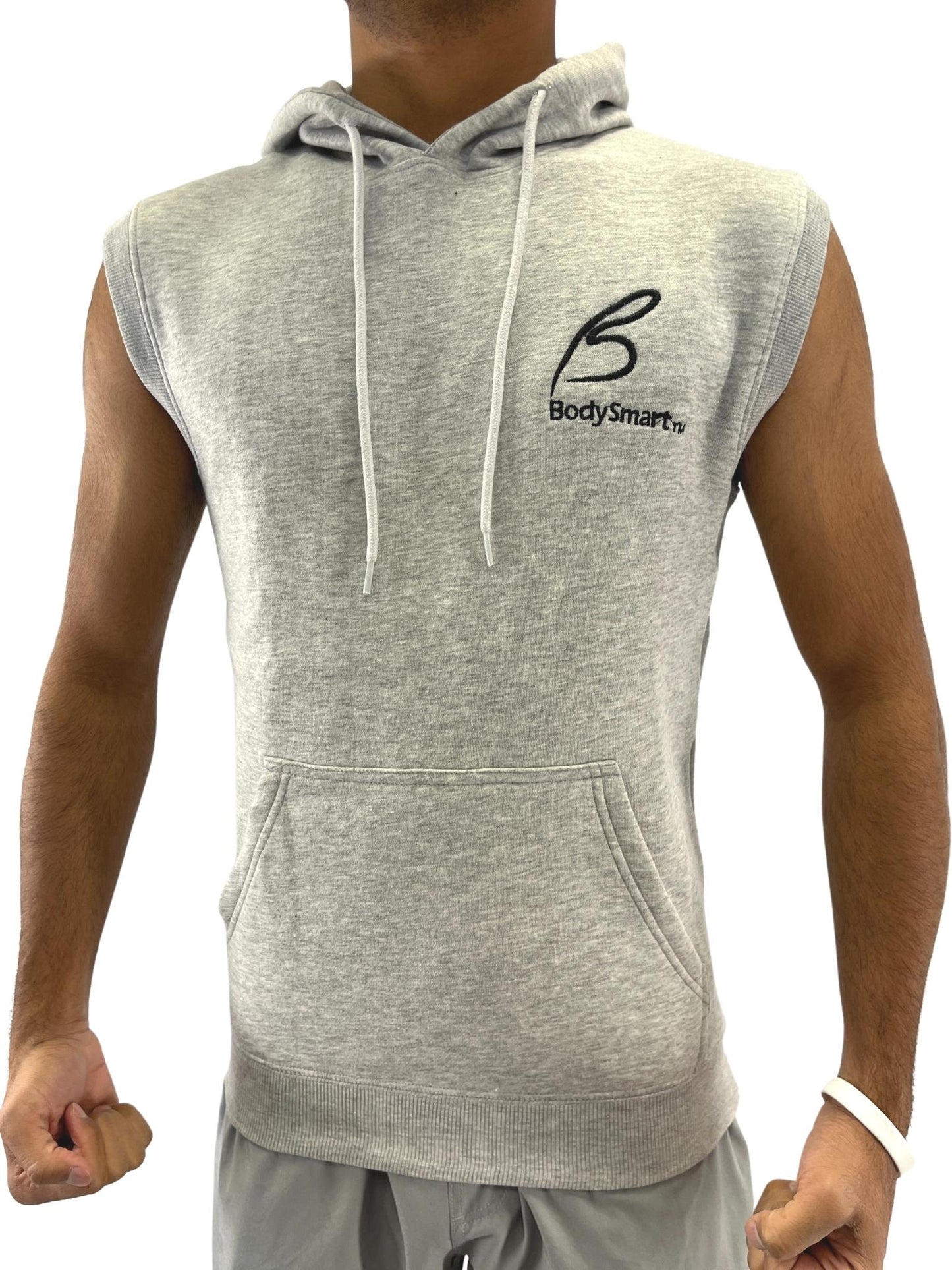 BODYSMART™ Men's Sleeveless Fleece Workout Hoodie