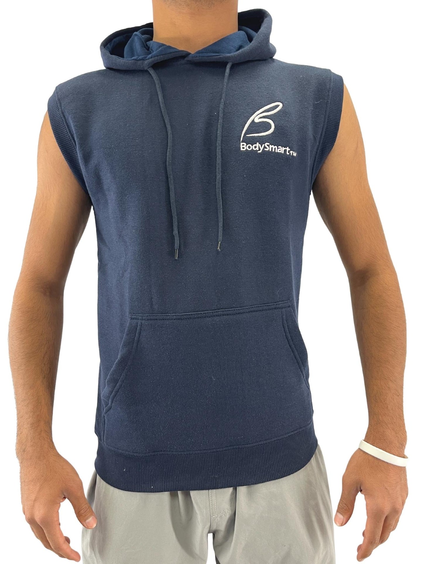 BODYSMART™ Men's Sleeveless Fleece Workout Hoodie